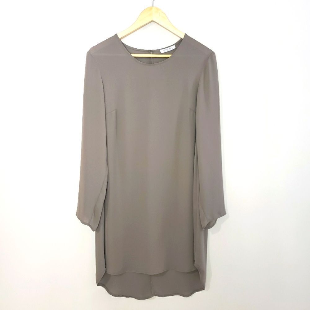 🦋3/$25 Banana Blue Xsmall Grey Long Sleeve Sheer Dress Tunic